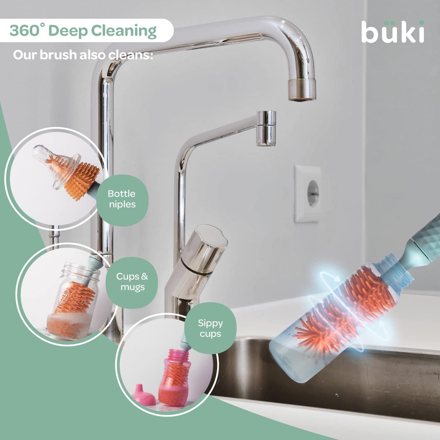 buki - Electric Spinning Bottle Brush – kindersensebaby