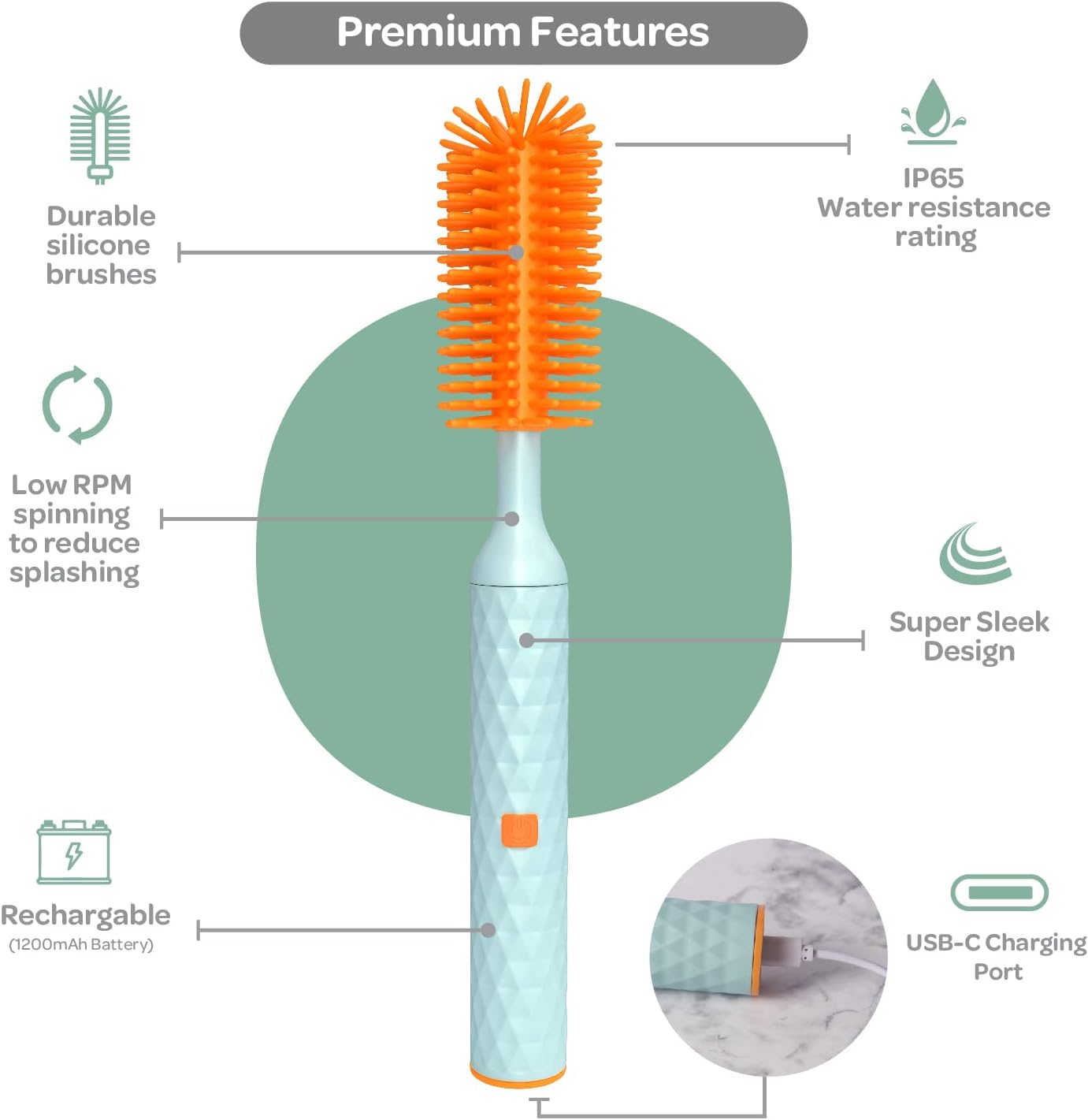 Bottle cleaning brushes