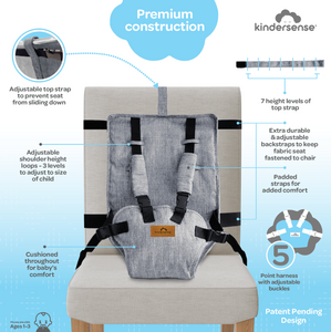 Kindersense Fabric Baby Portable High Chair