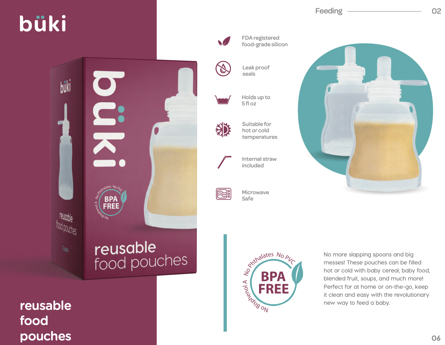 buki - Reusable Food Pouch